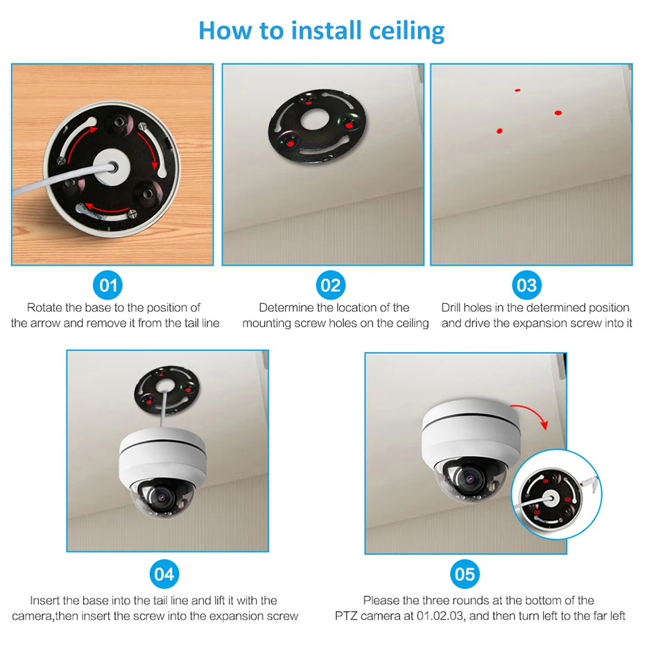 Hikvision совместимый 5MP мини-Купол PTZ ip-камера 4X Zoom 2,8-12 мм Наружная 45 м IR CCTV видеонаблюдение Камера Безопасности s