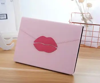 

Tablet Case for IPad 9.7 2017 2018 Ipad 5 6 Air 1/2 9.7 Inch Fashion Red Lips PU Leather Flip Smart Stand Cover Funda+pen