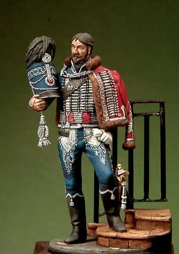 Новый разобранный 1/32 54 мм древний охранник HUSSAR сотрудник с основанием фигурка из