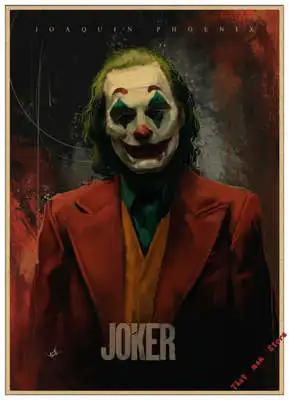 Joaquin Phoenix плакат с джокером Хит Леджер DC фильмы-Комиксы настенная живопись Печать на кофе фильм плакат фотографии домашний декор