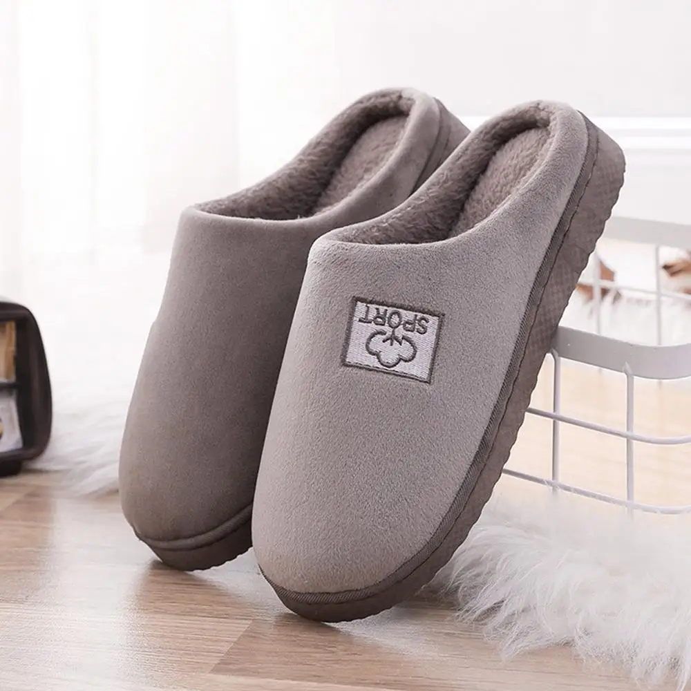 Slippers Women& Man Indoor House plush Soft Cute Cotton Slippers Shoes Non-slip Floor Home Slippers Slides For Bedroom