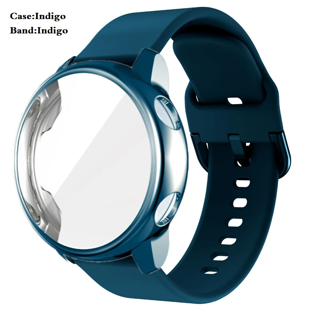 Silicone Smart Watchband Bracelet with Full Cover Case (2-Pack)