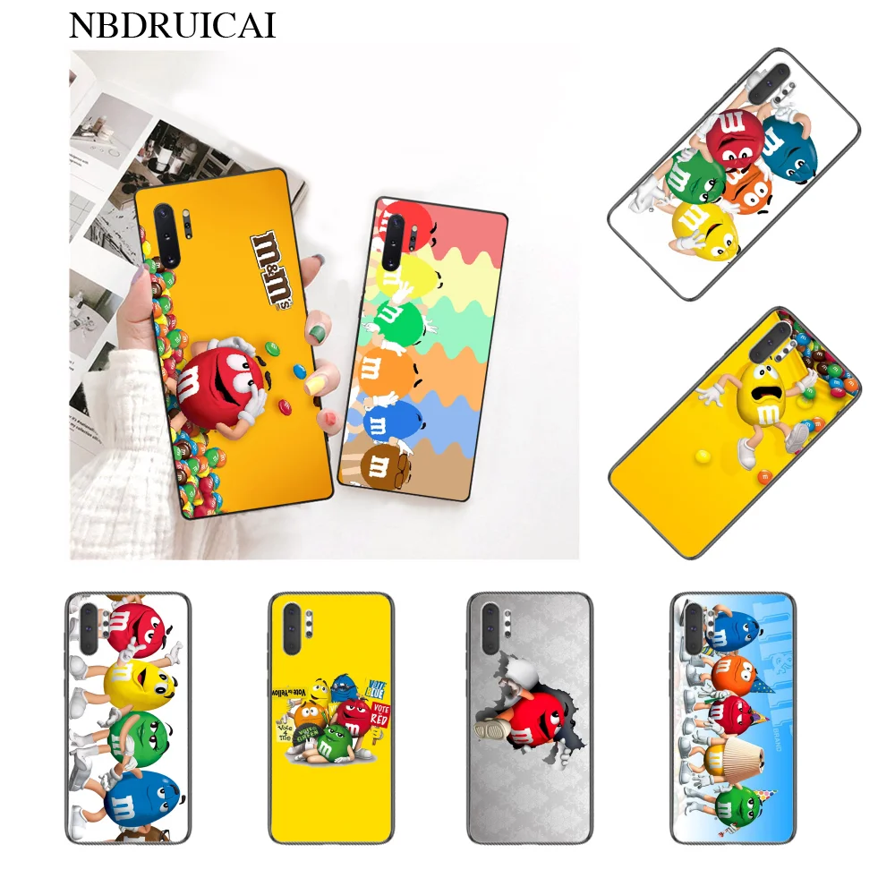 NBDRUICAI M &amp Ms черный чехол для телефона из ТПУ с шоколадным покрытием корпус