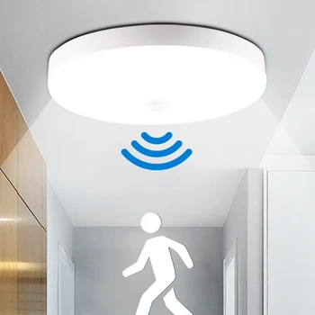

1pcs LED Ceiling Light PIR Motion Sensor Round Panels 12W 18W Ceiling Light Lamps for Home Toilet Hallway Indoor/Outdoor