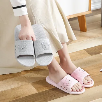 

Summer slippers female cute Korean version of home bathroom bath thick YB090M6
