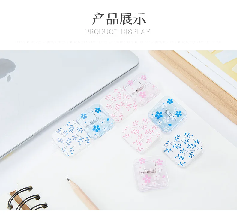 Aihao Stationery Transparent Wallet Small Clip for Student File Clip Learning Supplies Plastic Clip Test Paper Clip