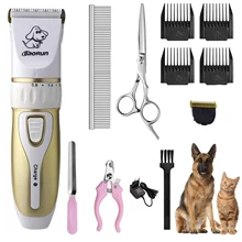 Профессиональный низкий уровень шума безопасный 8 Вт Высокая мощность перезаряжаемый электрический триммер для волос кошка собака волосы для домашних животных бритва машинка для стрижки
