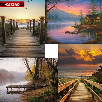 

Full Diamond DIY Diamond Painting Beautiful Seaside Scenery Cross Stitch Embroidery Kit Mosaic Crafts Needlework Home Decoration