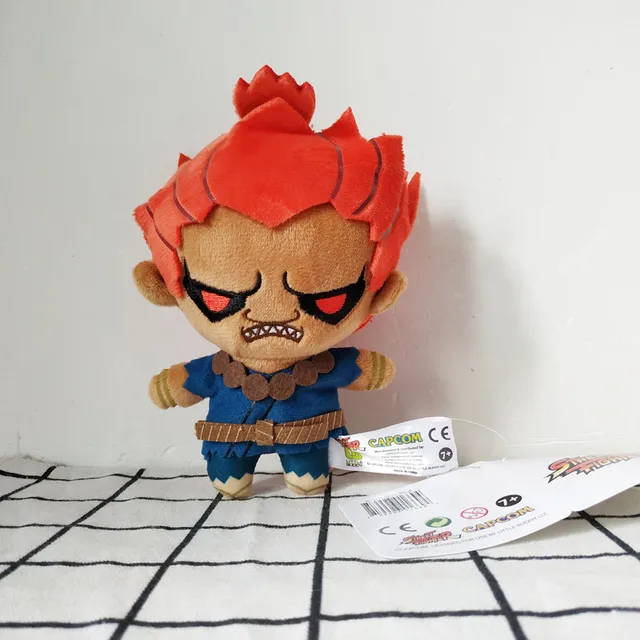 Japan Game Street Fighte Cartoon Characters RYU KEN GOUKI Plush Toy Doll Key Chain Pendant Fashion Kids Gift 16cm New