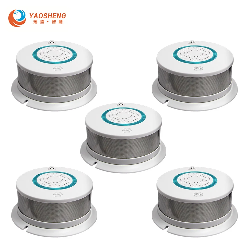 PA-438W-5 Wi-Fi дым+ тепловой детектор независимая сигнализация беспроводная пожарная защита датчик дыма Домашняя безопасность пожарное оборудование умное приложение управление - Цвет: PA-438W-5