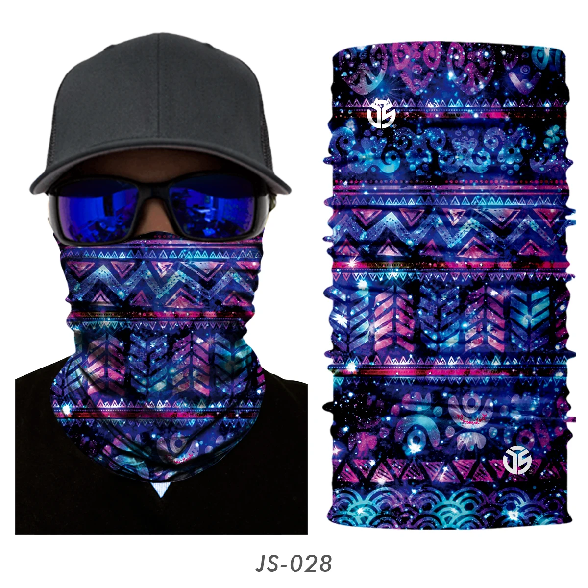 Балаклава с 3D-принтом в виде Галактики, шарф, повязка на шею, повязка на шею, маска на половину лица, головные банданы, повязка на голову для мужчин и женщин - Цвет: JS-028