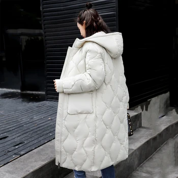 

Parka Women 2020 New Winter Down jacket Women Coat Long Hooded Outwear Female Parka Thick Cotton Padded Female Basic Coats G54