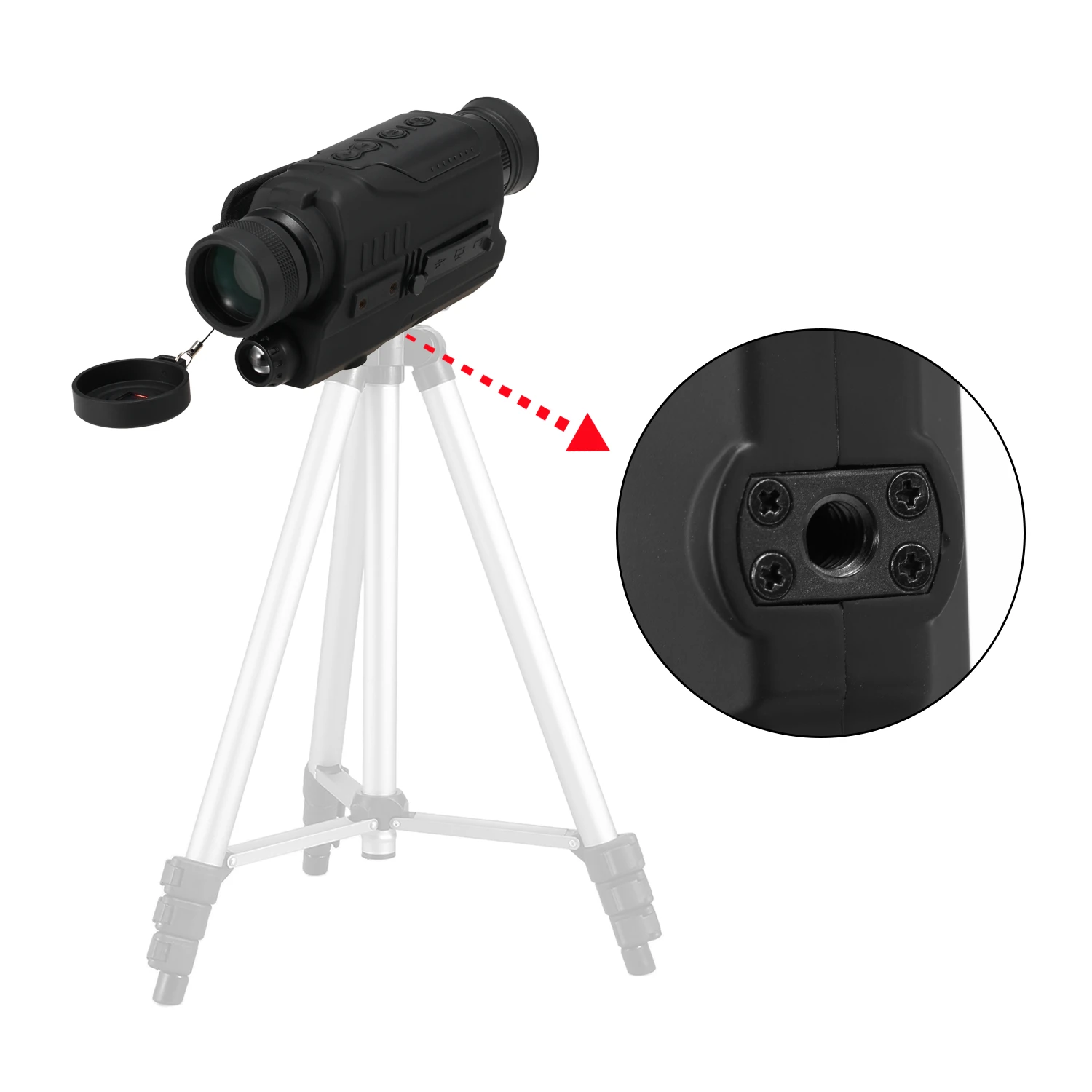 Монокуляр ночного видения 2x цифровой зум водостойкий ИК ночного видения прицел с 200 м полный темное расстояние камеры