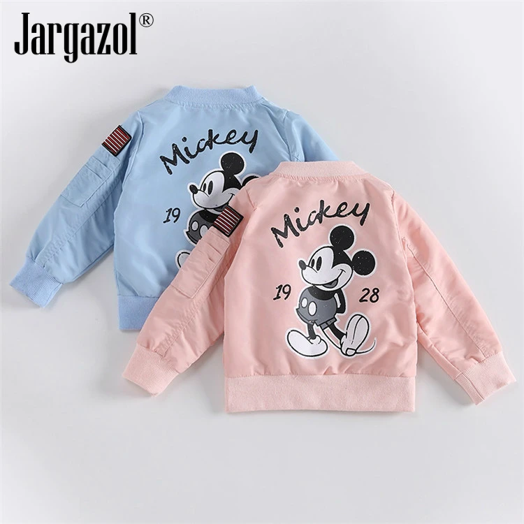 

Baby Boy 2019 Mickey Jacket Baby Clothes Girls Boys Coat Cartoon Printed Windbreaker Children Jacket Spring Kids Outerwear Coat