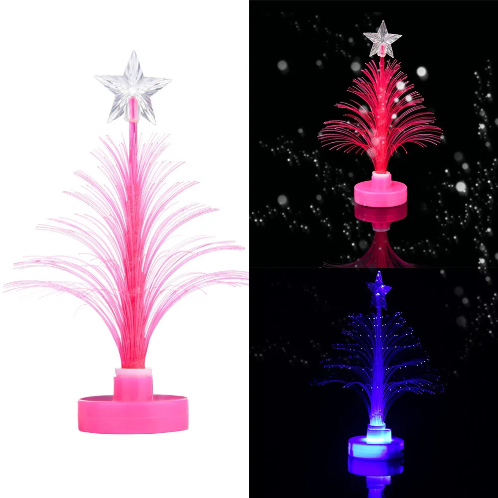 Рождественская елка, светодиодный, меняющий цвет, Мини Рождественская елка, домашний стол, вечерние украшения, Шарм