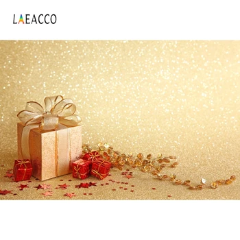 

Laeacco Light Bokeh Glitters Gifts Stars Photography Backdrops Photographic Backgrounds Christmas Photophone For Photo Studio