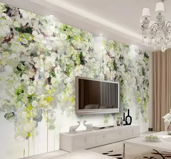

CJSIR Customize Any Size Wallpaper Oil Painting Flower Photo Wallpaper Mural for Living Room Bedroom Background 3d Wallpaper