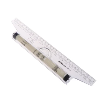 

Rolling Parallel Ruler Foot Inch Metric Angle Rule Balancing Scale Multi-Purpose