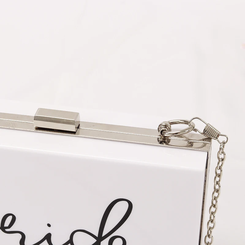 Acrylic Clutch Personalized Own Pattern Name Design Floral Special Bridal Purse Evening Handbag Printed Unique Drawing Clutch