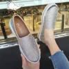 LazySeal Crystal Diamonds Women Flats Bling Woman Shoes Rhinestone Ladies Casual Shoes Round Toe Slip-on Platform Shoes ► Photo 3/6