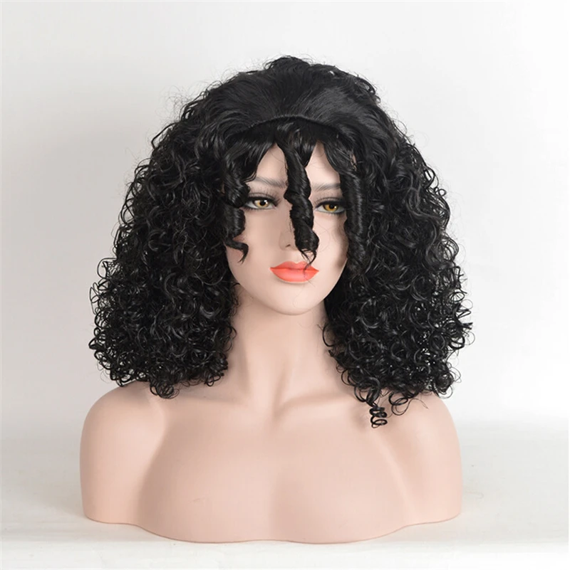 

Anime Mother Gothel Cosplay Wigs Women Curly Afro Black Synthetic Hair Mother Gothel Halloween Carnival Party Costume Wig