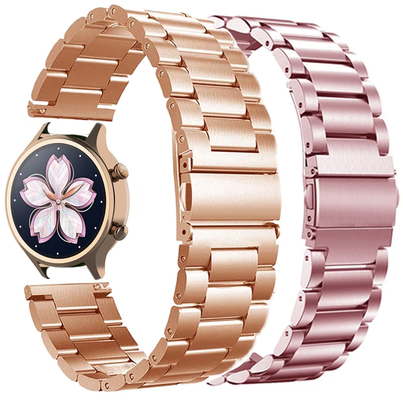 

Ремешок сменный из нержавеющей стали для смарт-часов Ticwatch C2, браслет для наручных часов Huawei B5 Correa, 18 мм