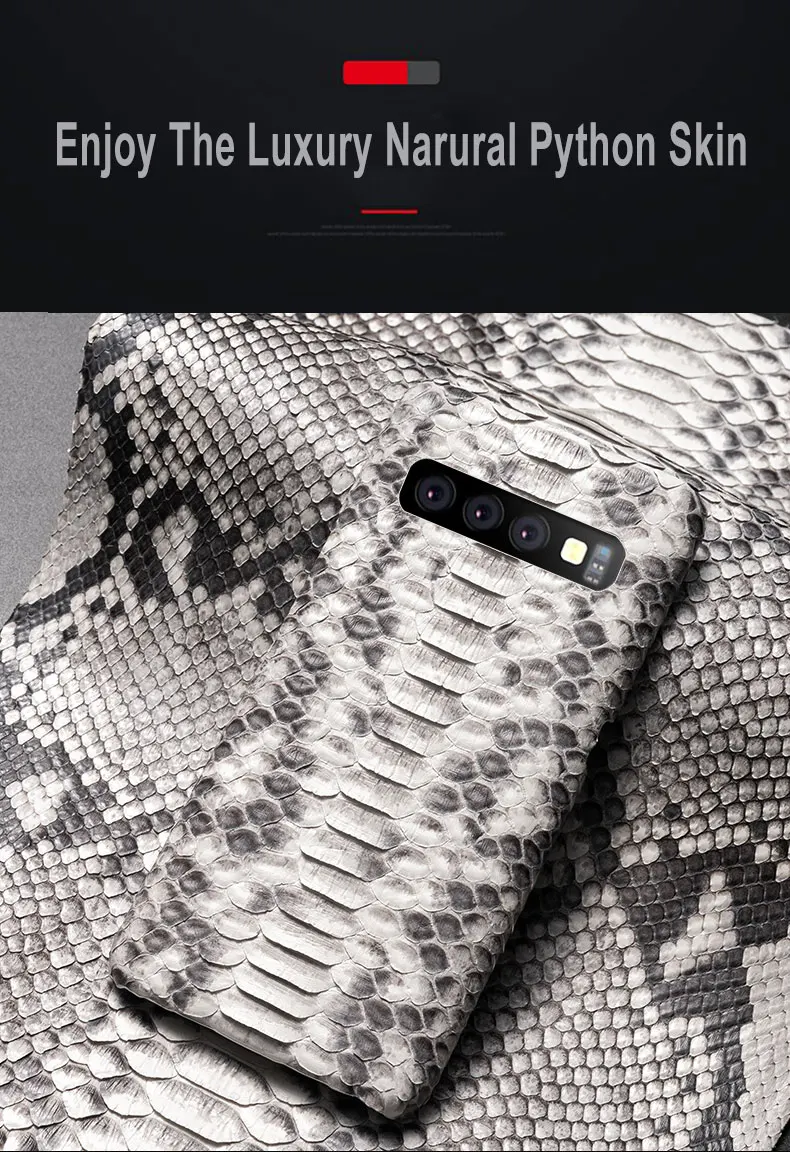 Натуральная кожа питона чехол для телефона для samsung Galaxy S6 S7 S8 S9 S10 Plus, Note 8, 9, 10, плюс класса люкс для A20 A30 A50 A70 A5 A7 A8 чехол