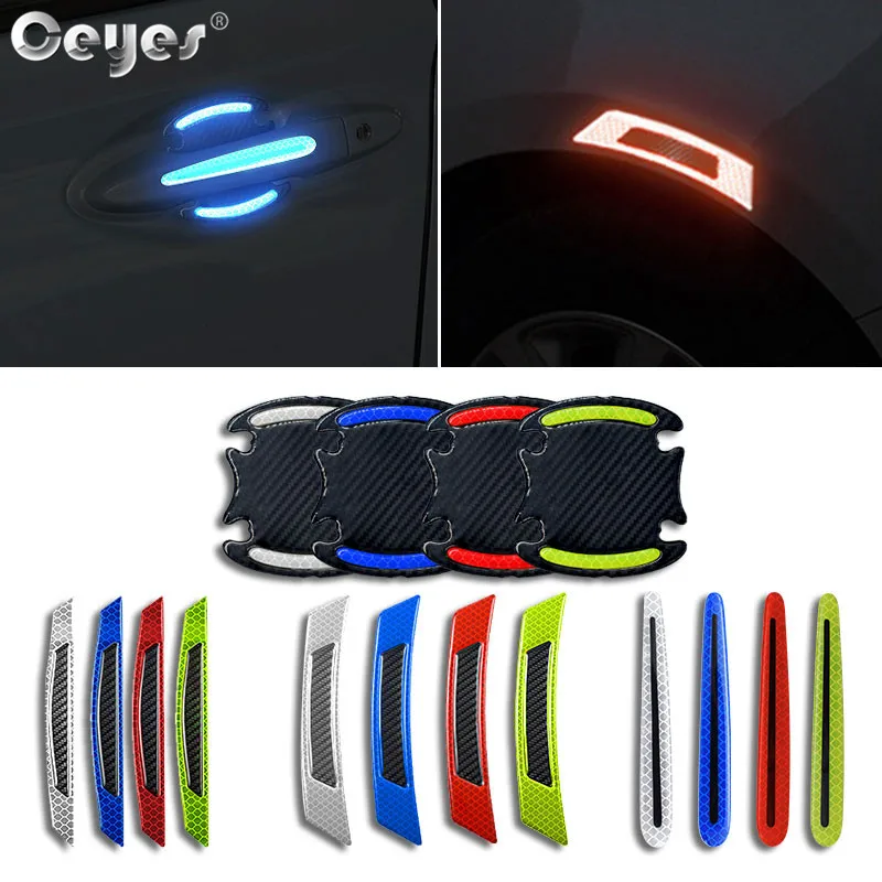 

Ceyes Car Accessories Decal Reflective Tape Strips Driving Safety Mark Door handle Sticker Auto Styling Case For BMW 3 Series E9