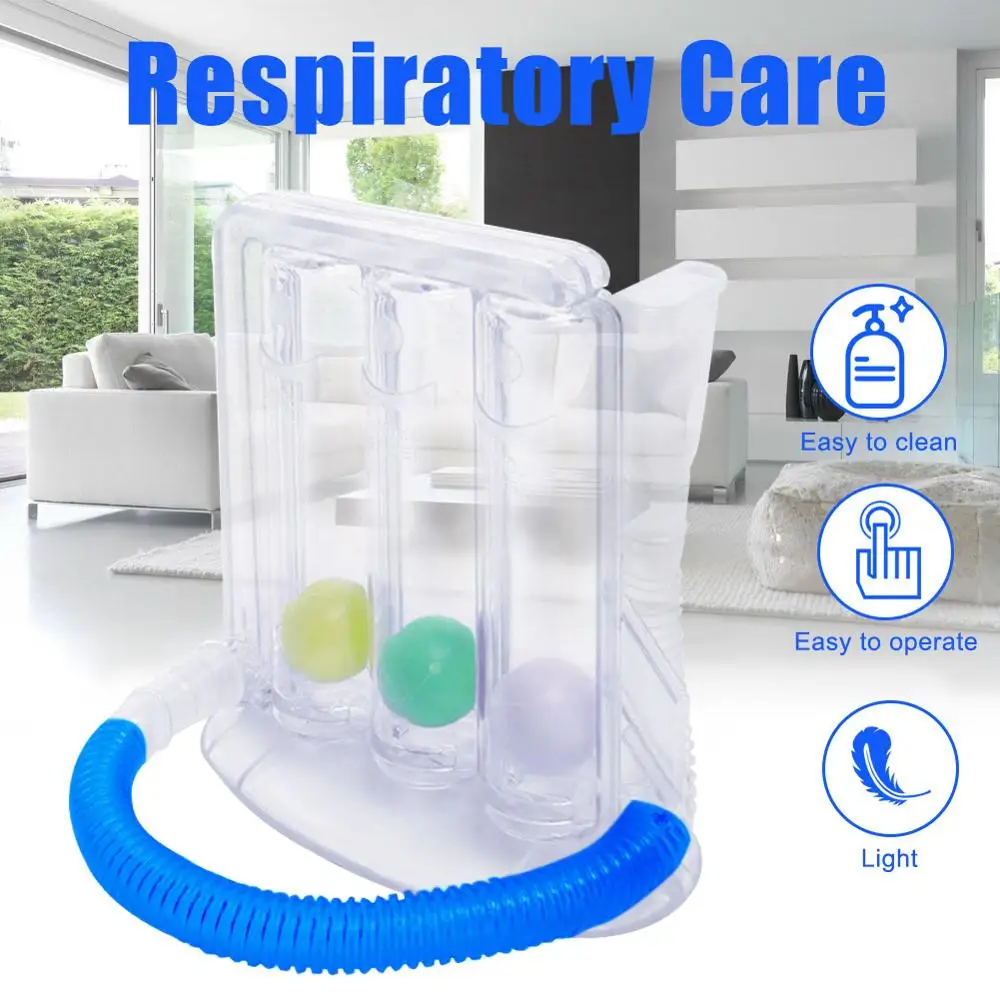 

Breathing Trainer Vital Capacity Exercise Three-Ball Meter Spirometry Trainer Lung Function Breathing Exerciser