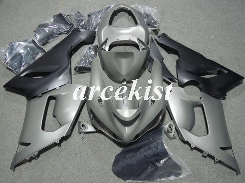 4 подарки ABS мотоцикл Полный обтекатели комплект подходит для Kawasaki Ninja ZX-6R 636 2005 2006 05 06 набор кузова серый
