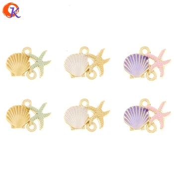 

Cordial Design 100Pcs 12*18MM Jewelry Accessories/Charms/Hand Made/Shell Shape/Paint Effect/Connectors/DIY Part/Earring Findings