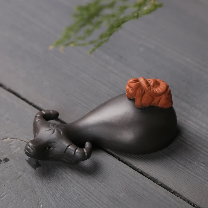 Статуэтка из фиолетовой глины Yixing Zisha Buffalo статуэтка бутика чайные питомцы