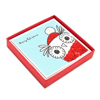 

Happy New Year Handmade Cards, Funny Boxed Merry Christmas Greeting Cards with Envelopes