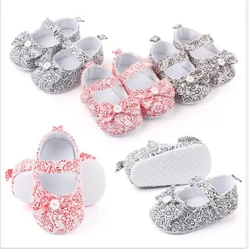 

New Spring Autumn Baby Shoes Lovely Flower Infants Cotton First Walkers Antislip Newborn Girls Princess Shoes