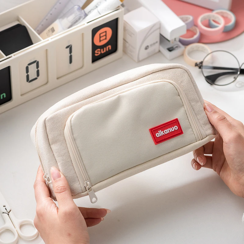 Kevin & sasa Crafts estuche de lápices de gran capacidad, de doble Bolsa Escolar, papelería bonita para niñas, para la vuelta al colegio| Estuches escolares| - AliExpress