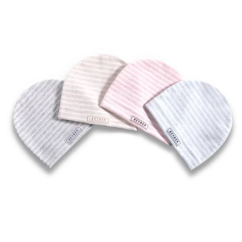 4 шт./компл. детская шапка мягкая хлопковая шапка Девочки Мальчики простые полосы новорожденные младенцы рождения шапки подарки #905