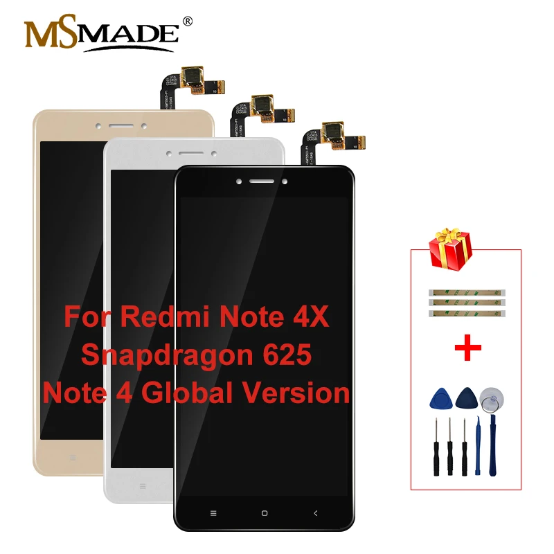 

For Xiaomi Redmi Note 4X/4 Global LCD Display Touch Screen Replacement for Redmi Note 4 Snapdragon 625 Display 5.5''
