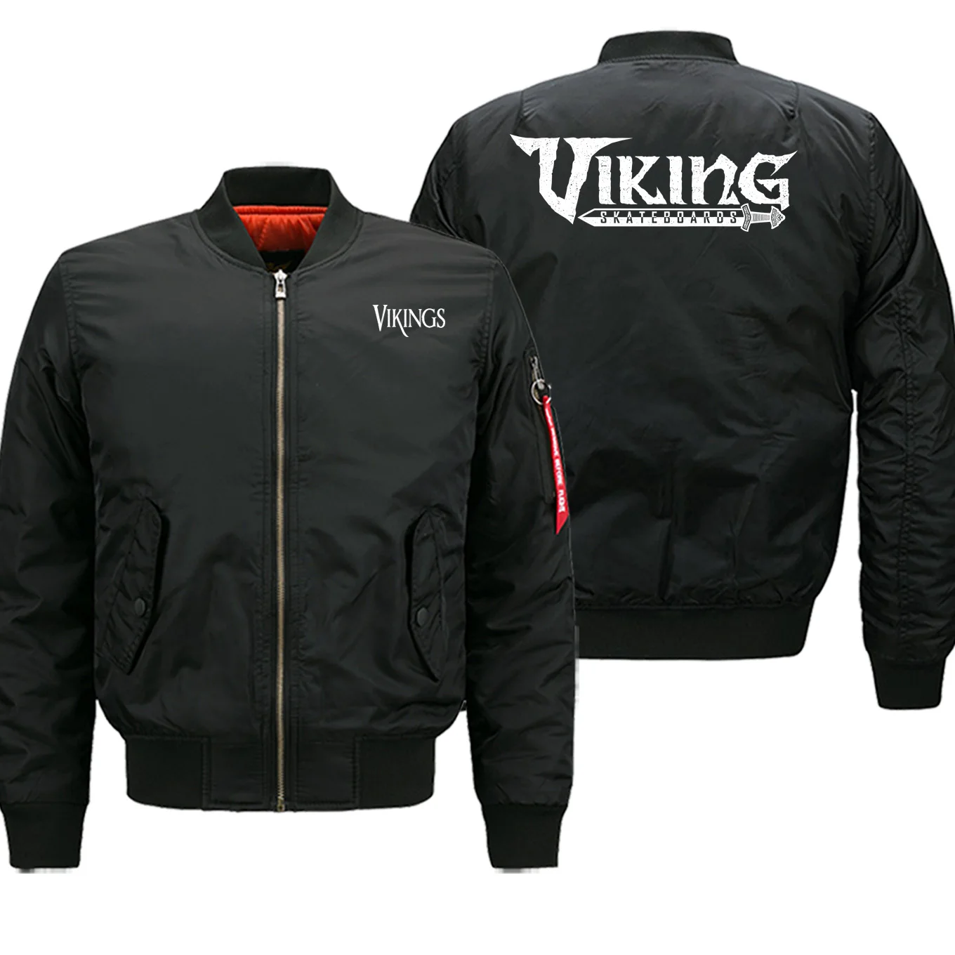 Vikings куртка с принтом Мужская Уличная Хип Хоп зимняя модная мотоциклетная куртка-бомбер горячая Распродажа куртки теплая одежда Высокое качество - Цвет: black5
