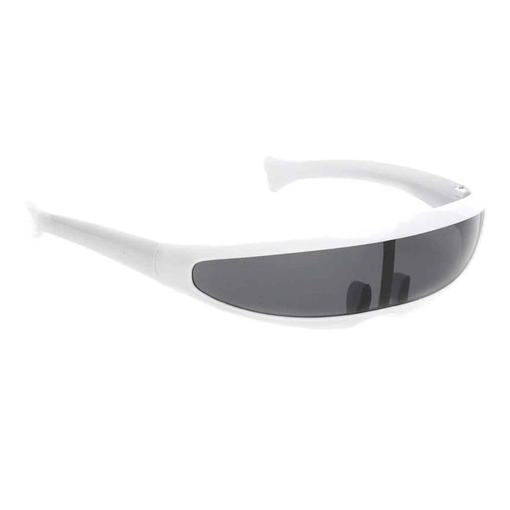 4pcs Gray Yellow Blue Alien Space Robot Cyclops Futuristic Cosplay Costume Novelty Women Men Sunglasses