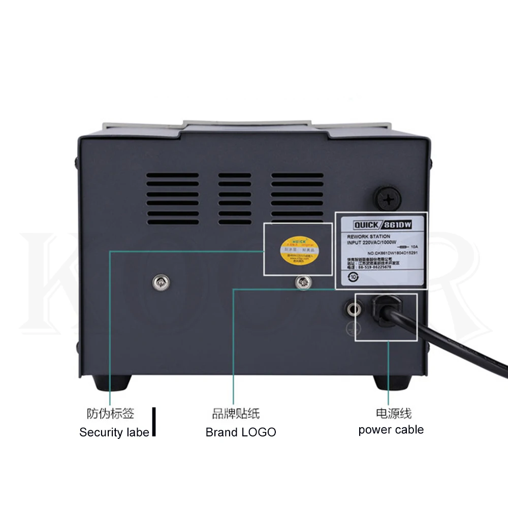 Быстрый 861DW бессвинцовый фена паяльная станция интеллектуальный цифровой дисплей 1000 Вт паяльная станция для ремонта чипа PCB