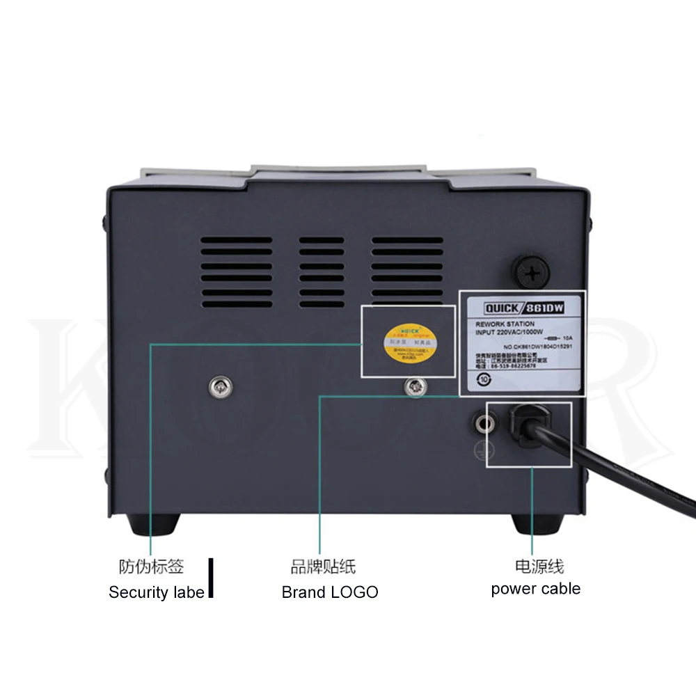 Quick 861DW Бессвинцовая паяльная станция с пистолетом горячего воздуха