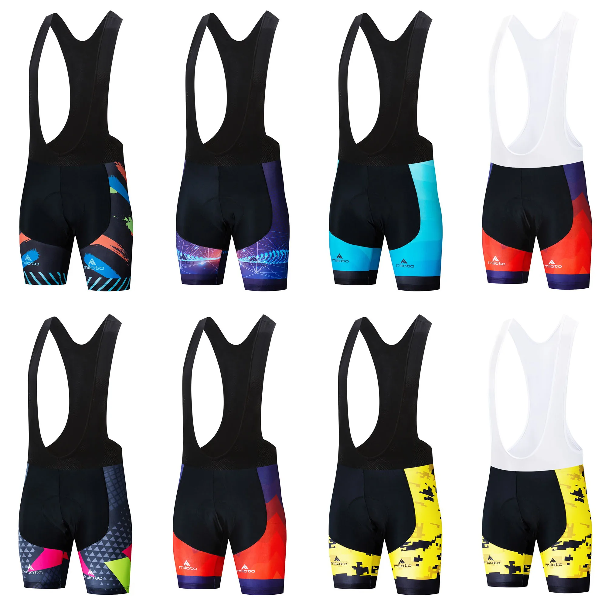 MILOTO men Pro летние шорты-комбинезон с для велоспорта Coolmax 5D Gel Pad Bike MTB Ropa Ciclismo