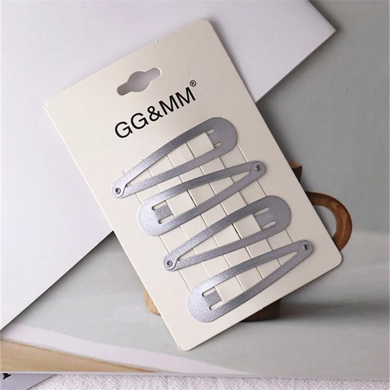 4Pcs/set New Lovely Cartoon Heart Type Metal Candy Color Girls Hairpins Hair Clip Kids Headwear Children Accessories Baby BBClip