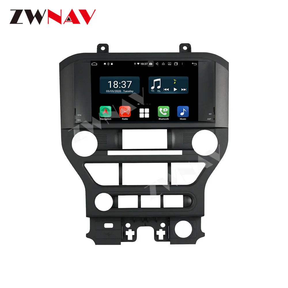 128G Carplay Android 10.0 screen player For Ford Mustang 2015 2016 2017 2018 GPS navi Auto Audio Radio Music stereo BT head unit