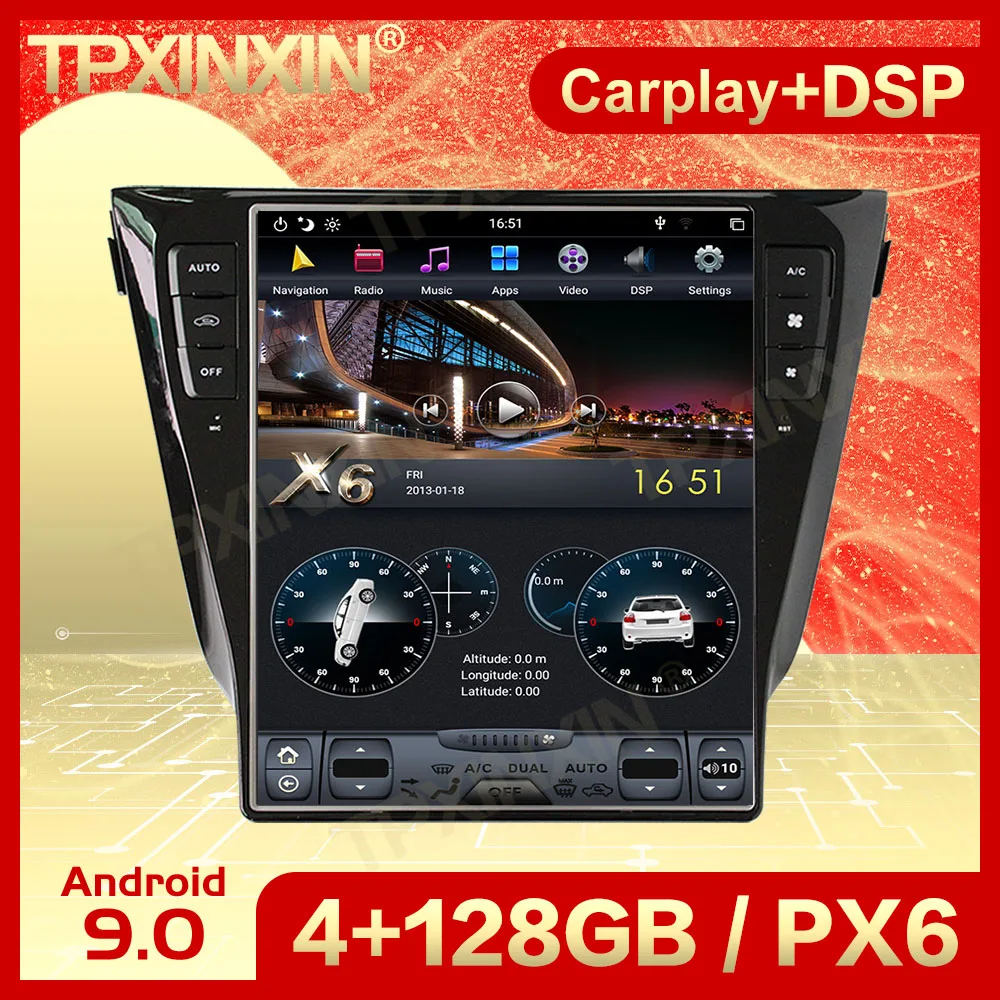 Carplay 2 Din Android 9 Tesla Экран Мультимедиа Стерео для Nissan Qashqai 2013 2014 2015 2016 2017 2018 GPS IPS плеер