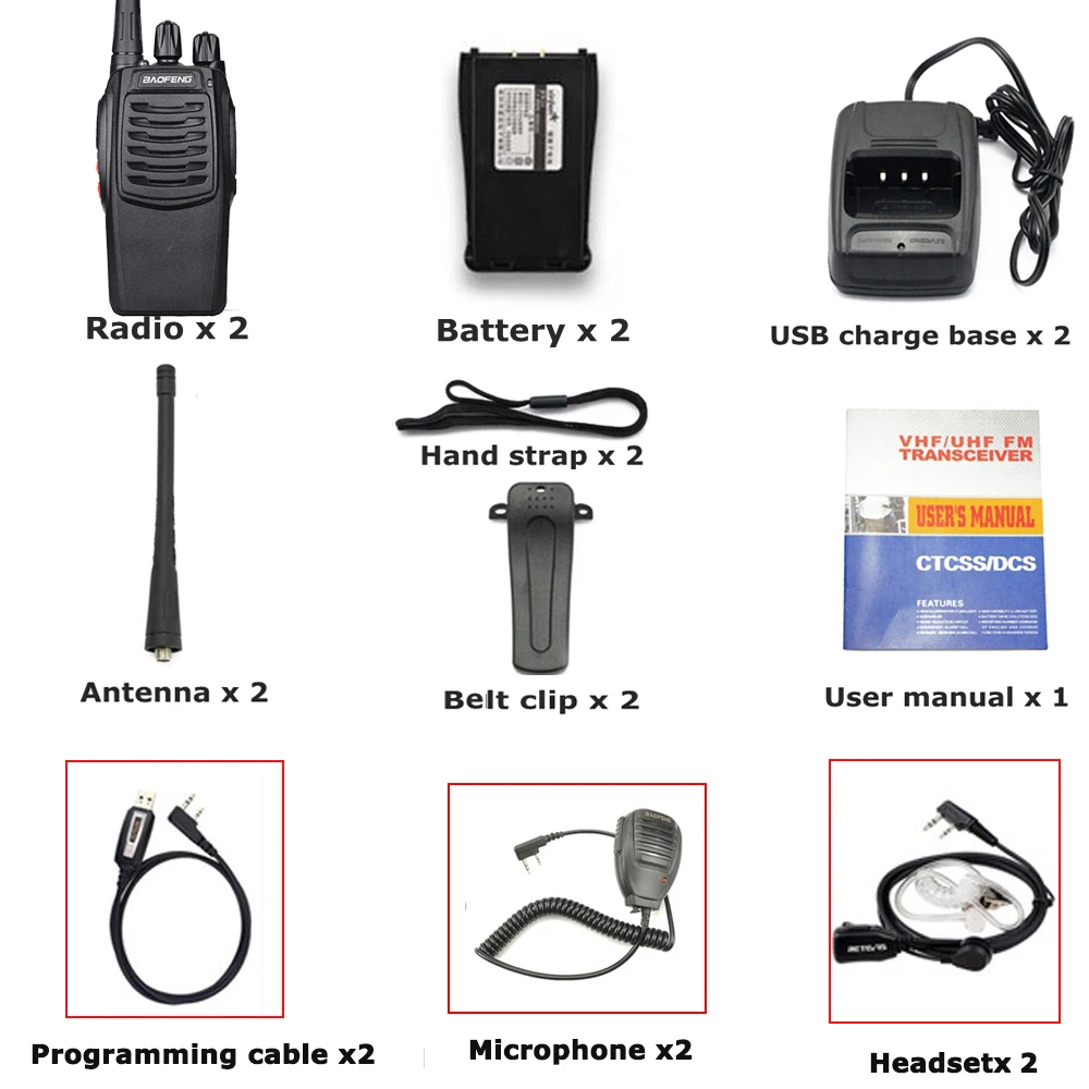 2cable2mic 2headset BaoFeng BF-C1 иди и болтай Walkie Talkie “иди и UHF400-470MHz 16-канальный видеорегистратор портативная приёмопередаточная радиоустановка трансивер радиостанции - Цвет: 2cable2mic 2headset
