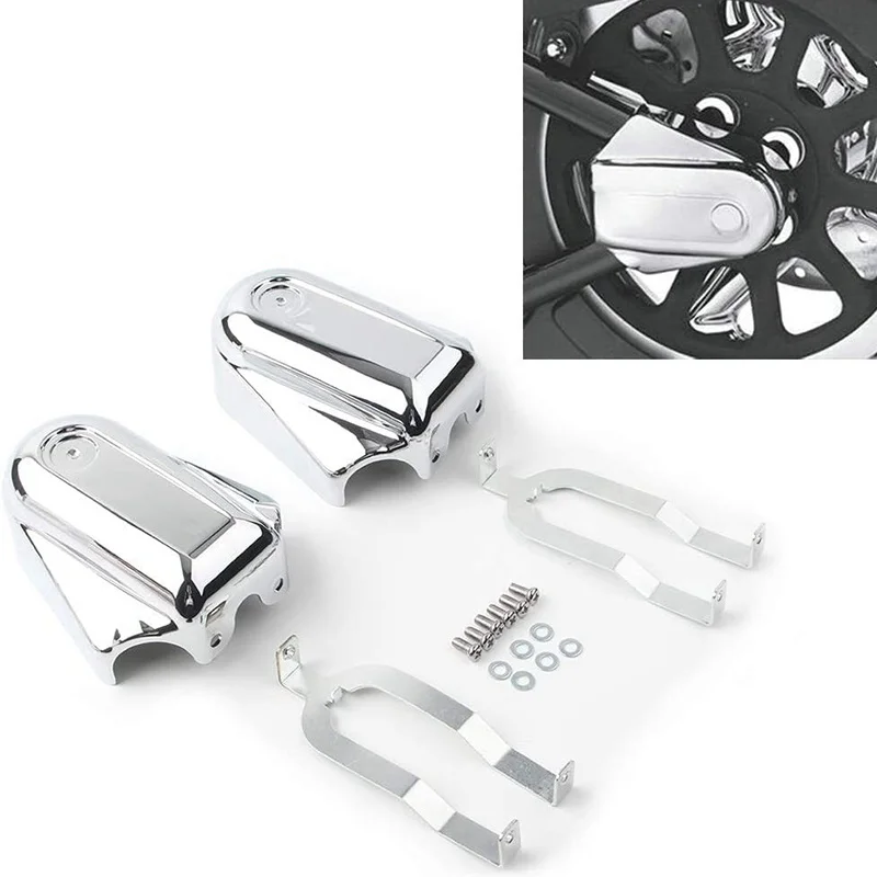 Rear Axle Swingarm Cover Caps Shield for Softail FLST FXST 2008UP