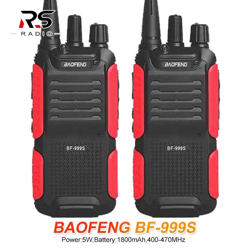 2 шт Baofeng BF-999S плюс портативная рация 5 Вт 1800 мАч UHF Любительское радио, Си-Би радиосвязь станция коротковолновым приемником рация обновленная BF-888S Yaesu