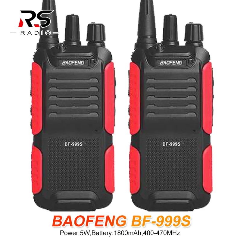 2 шт Baofeng BF-999S плюс портативная рация 5 Вт 1800 мАч UHF Любительское радио, Си-Би радиосвязь станция коротковолновым приемником рация