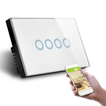 

New Wifi Switch 4 Open Single Control Mobile Phone Remote Control Wifi Wall Switch 120/118 Press Switch Socket